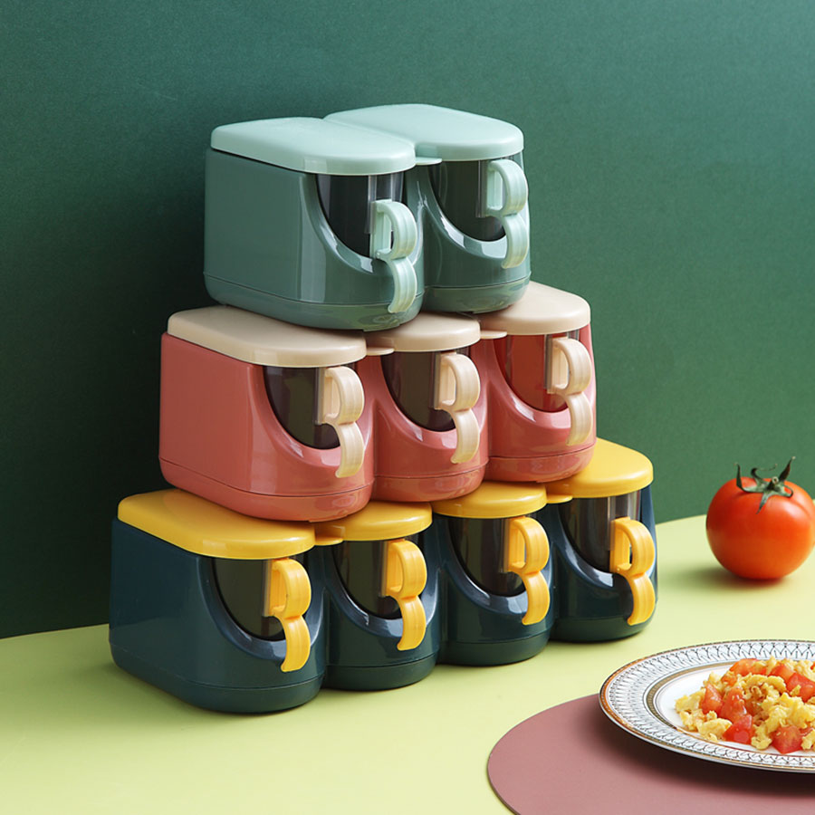 北歐翻蓋調(diào)味盒(兩格/