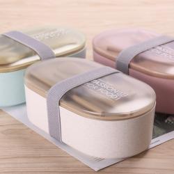 麥秸稈橢圓便當盒