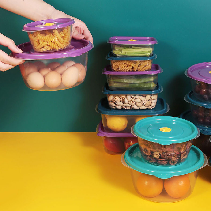 樂心簡(jiǎn)尚保鮮盒套裝（方