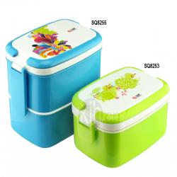 長方型手提飯盒、雙層