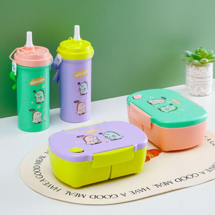 三格長(zhǎng)方飯盒+500CC奶