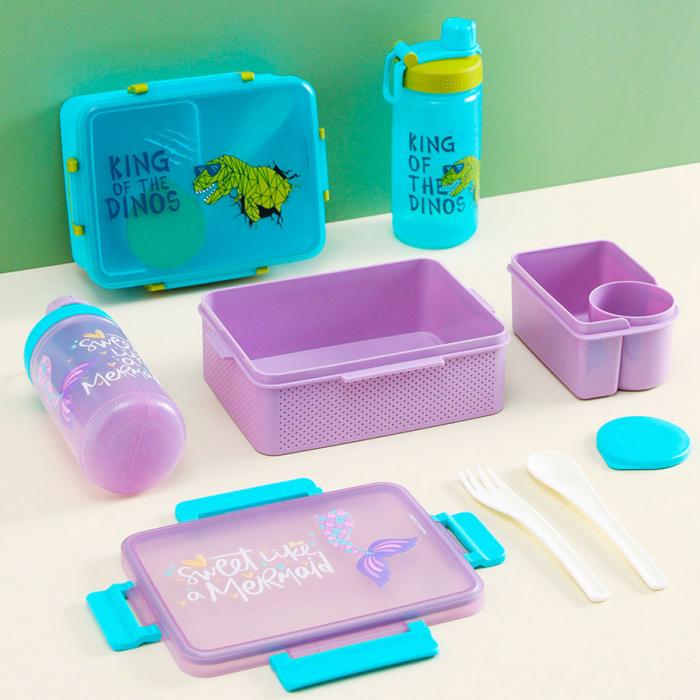 童彩3格飯盒+運(yùn)動(dòng)水壺