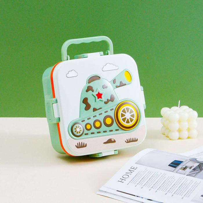 卡通手提飯盒【坦克】