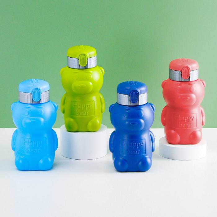 小熊彈蓋吸管水杯(800